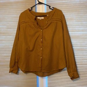 {LOFT} Long Sleeve Button Down Top